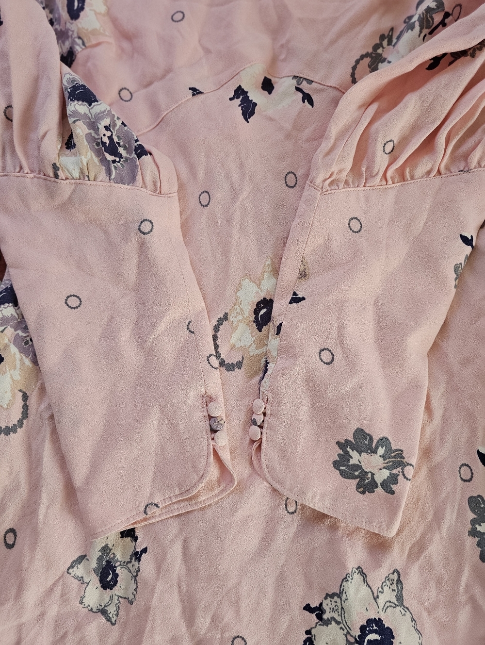 Free People Pink Floral Long Sleeve Mini Dress - Picture 9 of 10